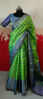 Picture of Semi tissue pattu saree with machine work lace