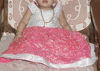 Picture of Silver and Baby Pink Raw Silk body Lehenga For 2-4Y