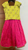 Picture of Parrot Green and Pink Raw Silk lehenga For 2-3Y