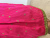 Picture of Parrot Green and Pink Raw Silk lehenga For 2-3Y