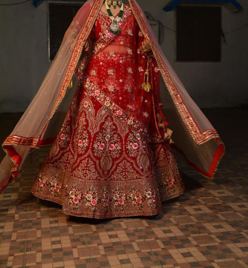 Picture of Red Bridal Lehenga