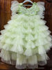 Picture of Ruffle little green dress with tail 1y