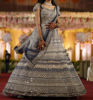 Picture of Dark Navy Blue and Silver Lehenga