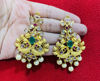 Picture of Heavy Jhumkas  with antique kada combo