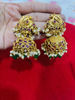 Picture of Heavy Jhumkas  with antique kada combo