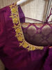 Picture of Magenta pattu saree with zardozi blouse
