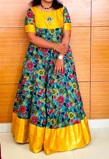 Picture of Kalamkari Frock with maggam work