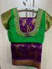 Picture of Brinjal color fancy saree