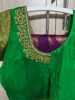 Picture of Brinjal color fancy saree