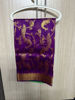 Picture of Brinjal color fancy saree