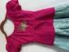 Picture of Sea blue Banarasi floral lehanga with pink blouse for 8-9Y