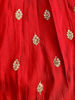 Picture of Green Silk Blouse and Red Raw silk Body Lehenga 1-2Y