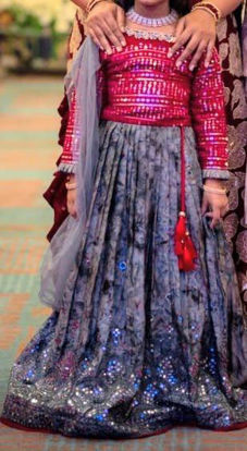 Picture of Taruni grey and pink lehenga 6-7y