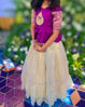 Picture of Tissue stripes Lehenga with peplum blouse For 6-7Y
