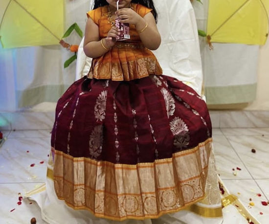 Picture of Kanchi Pattu lehanga set For 2-4Y