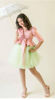 Picture of Janyas closet pista green skirt and peplum onion pink top For 8-10Y