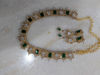 Picture of Combo for Green stone necklace and pink stone earrings