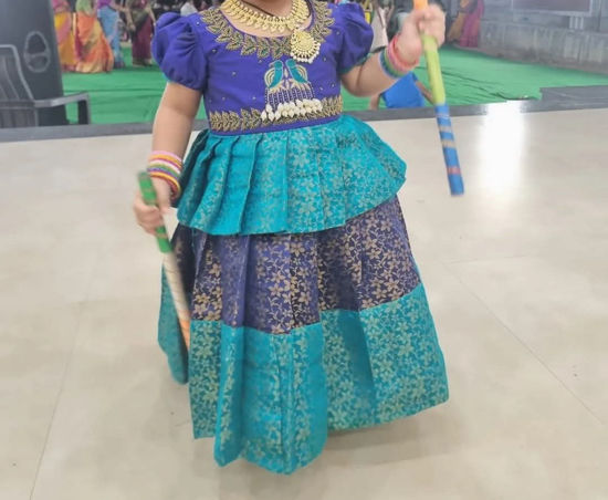 Picture of Maggam work lehenga and blouse For 2-4Y