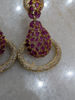 Picture of Combo for Green stone necklace and pink stone earrings