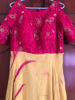 Picture of Yellow pink Shibori long frock