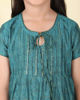 Picture of Fab India Teal Cotton Silk Hand Block Printed 3pc Salwar Set for 10-12Y