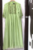 Picture of Georgette Pista Green Long Frock