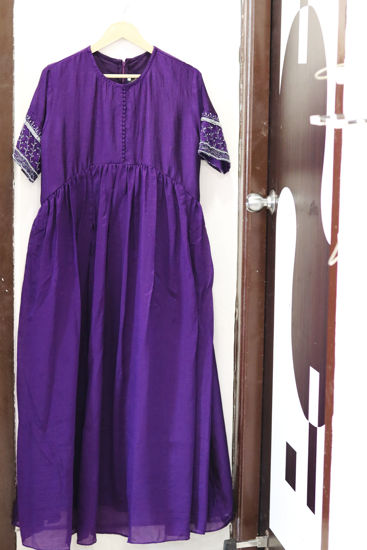 Picture of Georgette dark purple long frock