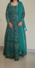 Picture of Teal Green Anarkali suit dress with full sleeves