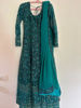 Picture of Teal Green Anarkali suit dress with full sleeves