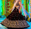 Picture of Wine heavy zardosi work bridal lehenga