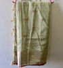 Picture of Pista green saree with sky blue blouse