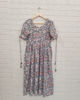 Picture of Combo of Grey Floral Custom-made Cotton Frock and Green Bandini print Georgette Frock