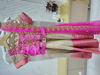 Picture of 5-6Y Gold organza with kanchi border aari work blouse pavadai set with dupatta and belt