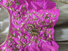 Picture of 5-6Y Gold organza with kanchi border aari work blouse pavadai set with dupatta and belt