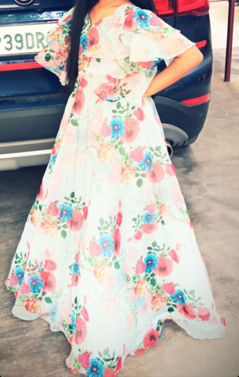 Picture of Organza Floral Frock For 10-12y