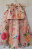 Picture of Pink Net Floral sleeveless Lehanga For 4Y