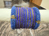 Picture of Combo of AD stone necklace, haram and Silk Thread and kundan stone Bangles - Size 2.6