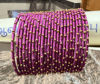 Picture of Combo of AD stone necklace, haram and Silk Thread and kundan stone Bangles - Size 2.6