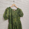 Picture of Combo of Grey Floral Custom-made Cotton Frock and Green Bandini print Georgette Frock