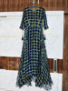Picture of Blue Georgette Long Frock with gold zari
