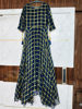 Picture of Blue Georgette Long Frock with gold zari
