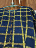 Picture of Blue Georgette Long Frock with gold zari