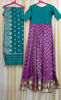 Picture of Purple color semi silk long Frock