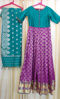 Picture of Purple color semi silk long Frock