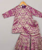 Picture of Purple Brocade Kurta Sharara Set For 2Y