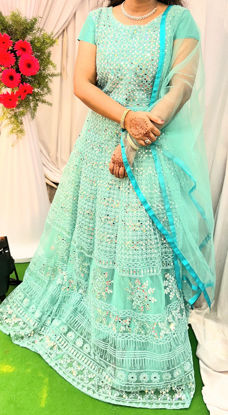 Picture of Party wear mirror work Long frock