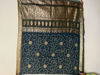 Picture of Elegant Teal Chanderi Silk Saree with Intricate Floral Embroidery and Zari Border