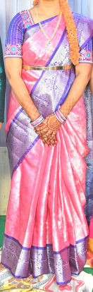 Picture of Semi pattu saree with computer work blouse