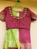 Picture of Linen saree with embroidery blouse
