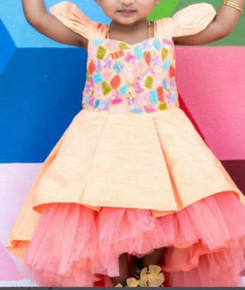 Picture of Designer High-low Frock with work For 1-2Y